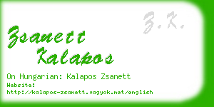 zsanett kalapos business card